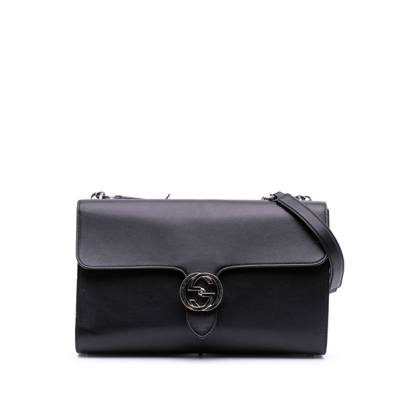 Pre-Loved Gucci Medium Leather Dollar Interlocking G Crossbody - Picture 1 of 10